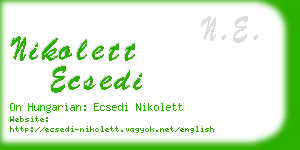 nikolett ecsedi business card